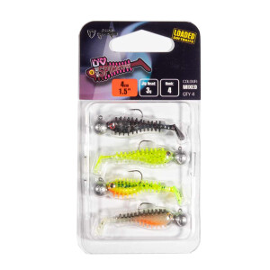 Fox Rage Ultra UV Micro Spikey Mixed Colour Loaded Lure Pack | 4cm - 3g - #4 (4 Stk.)