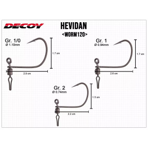 DECOY Hevidan Worm120 | Drop Shot Haken