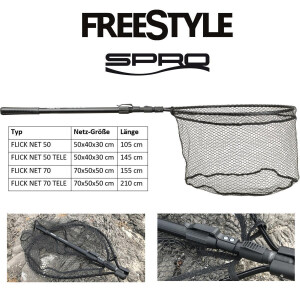 Freestyle Flick Net 70 Tele (70x50x50cm, L=210cm)
