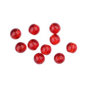 SPRO Round Glass Beads Red Ruby Rot