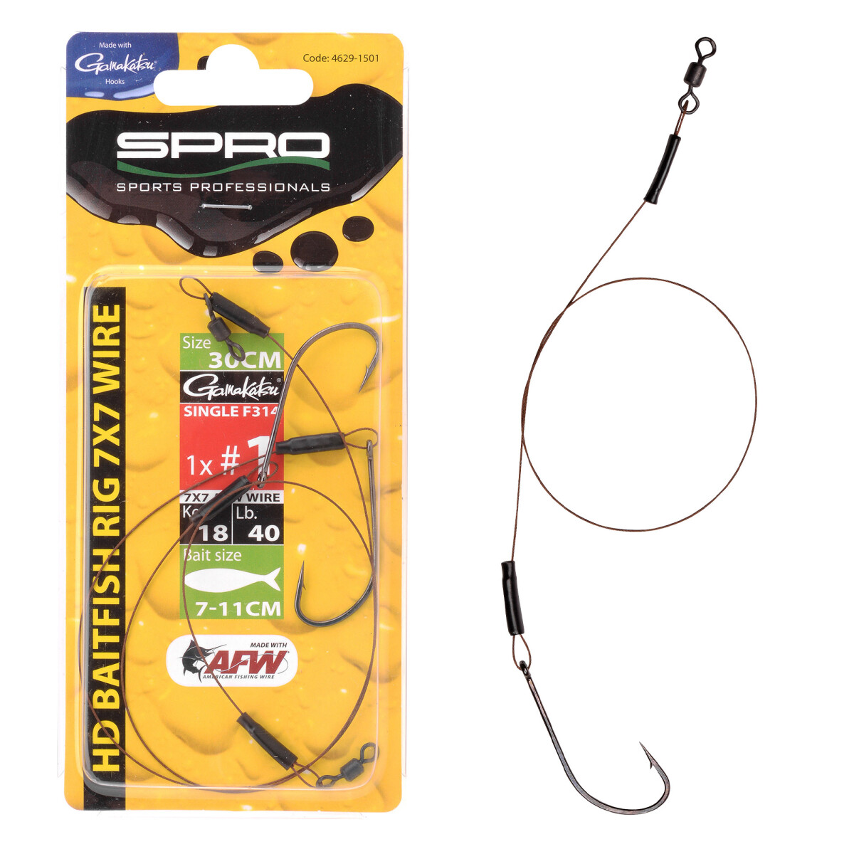 Angel Rig Machine Spro Baitfish Rig Single 30cm - Angelhaus - Der Angelshop für Angelge