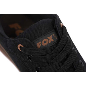 Fox Black Canvas Shoe Schuhe