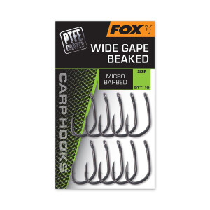Fox Carp Hooks PTFE - Wide Gape Beaked - #4