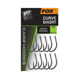 Fox Carp Hooks PTFE - Curve Short