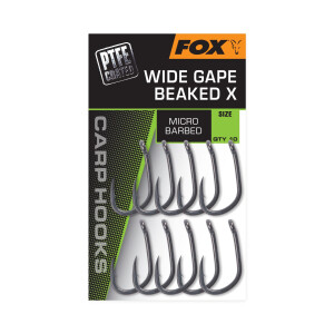 Fox Carp Hooks PTFE - Wide Gape Beaked X
