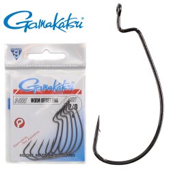 Gamakatsu Worm Offset Ewg Hooks Black | 1/0