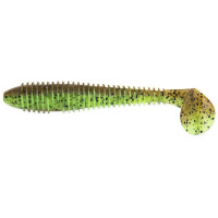 KEITECH 3.8" FAT Swing Impact - Green Pumpkin / Chartreuse