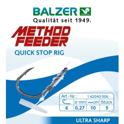 Balzer Method Feeder Rig mit Quick Stop, #6, 0,27mm