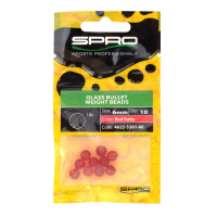 SPRO Round Glass Beads Red Ruby Rot 6mm