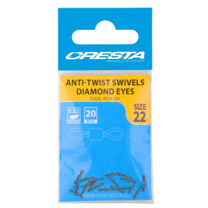 Cresta Rolling Swivels Diamond Eyes #18