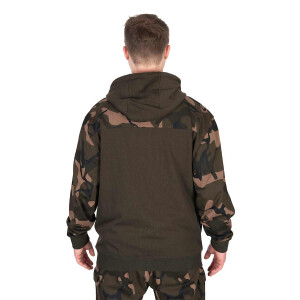 Fox LW Khaki/Camo Split Zip Hoody | L