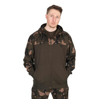 Fox LW Khaki/Camo Split Zip Hoody | L