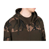 Fox LW Khaki/Camo Split Zip Hoody | L