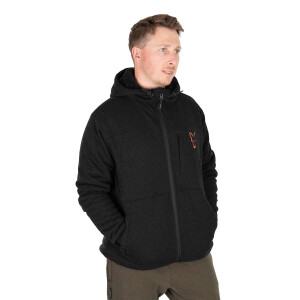 Fox Collection Sherpa Jacket Black & Orange | XL