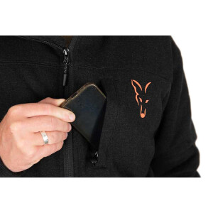 Fox Collection Sherpa Jacket Black & Orange | XL