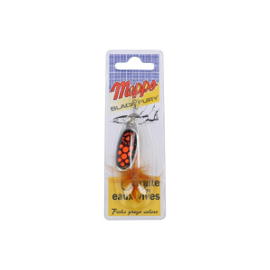 Mepps Black Fury Mouche (Fliege) | orange dots Gr. 4